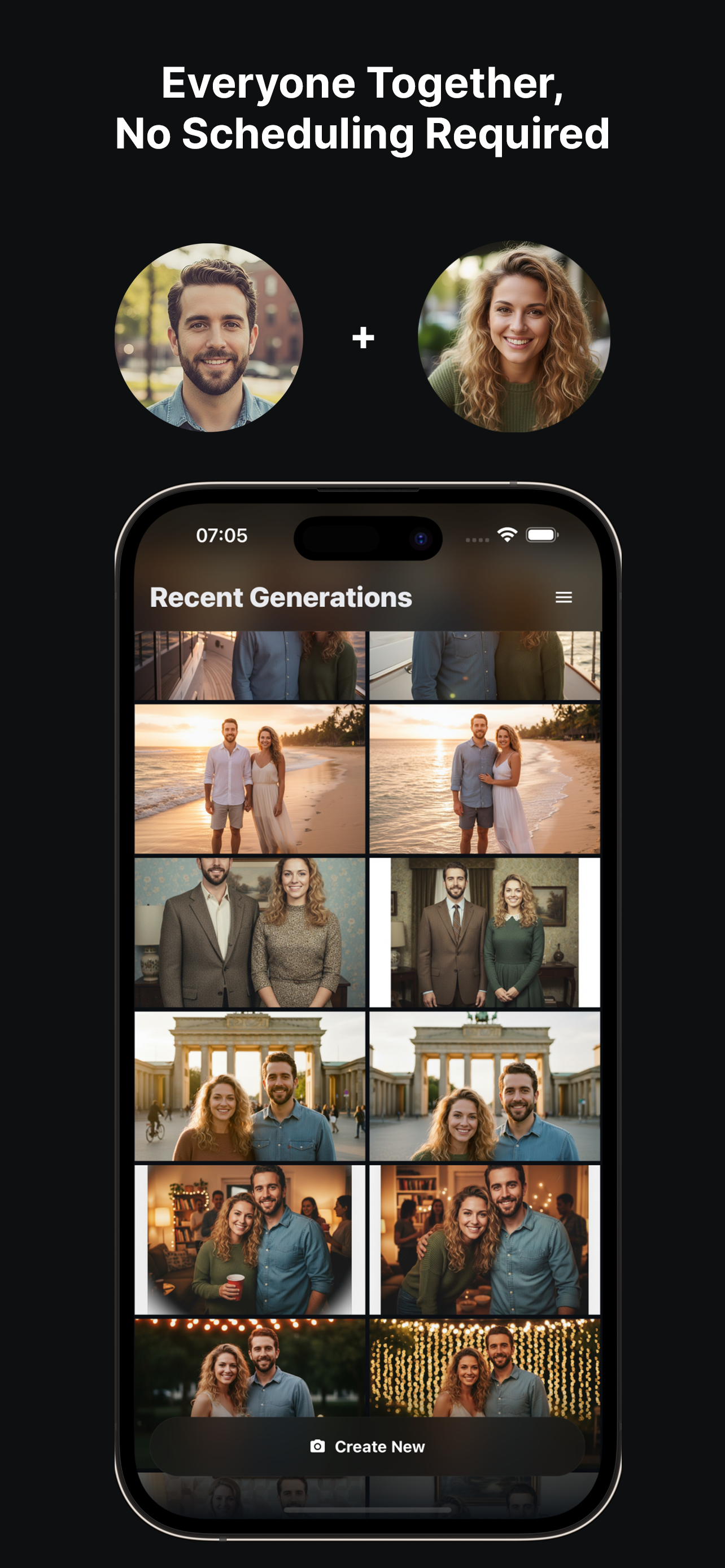 AI-generated office headshots for a small team
