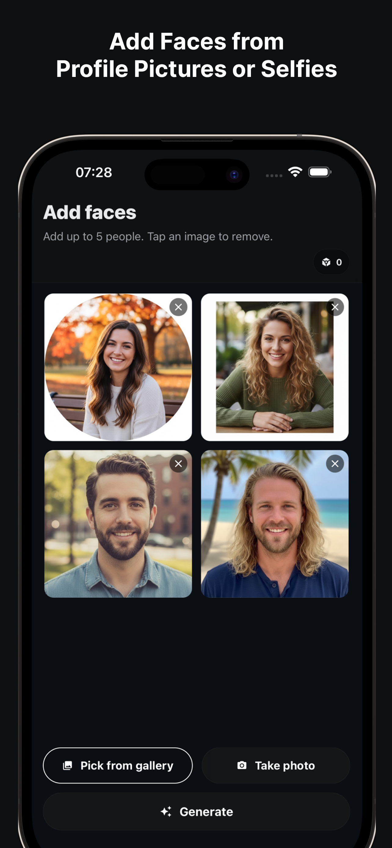 Elegant AI-generated wedding party portrait