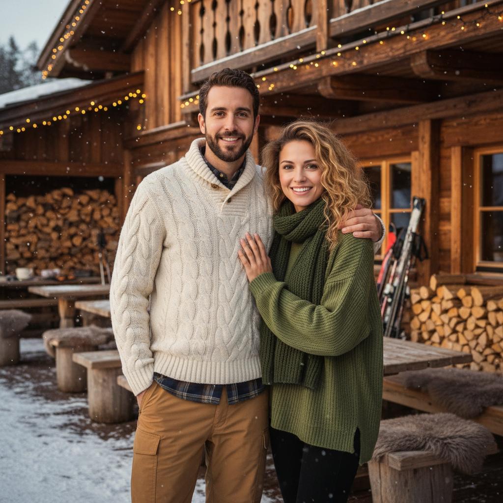 AI-generated TogetherLens group portrait in the Ski Trip — Après-Ski style
